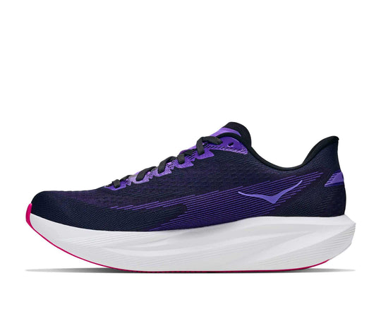 HOKA Mach 7 donna Carbon Black/Cosmic Purple, vista laterale interna