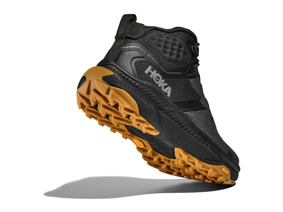 HOKA M Transport Hike GTX - Black/Black, profilo e battistrada, 1172912-BBLC