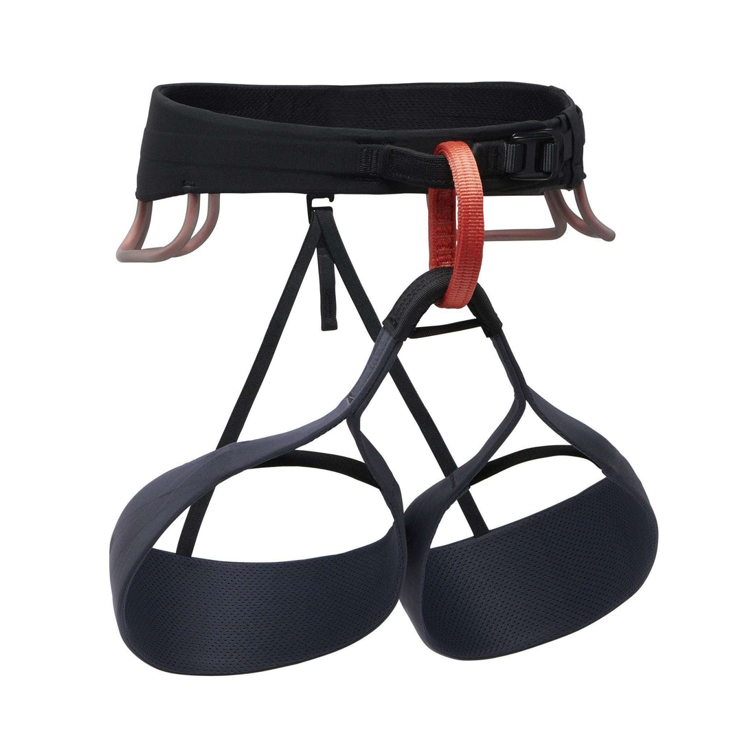Black Diamond Solution Harness for climbers with Fusion Comfort Technology, lightweight and contoured design.