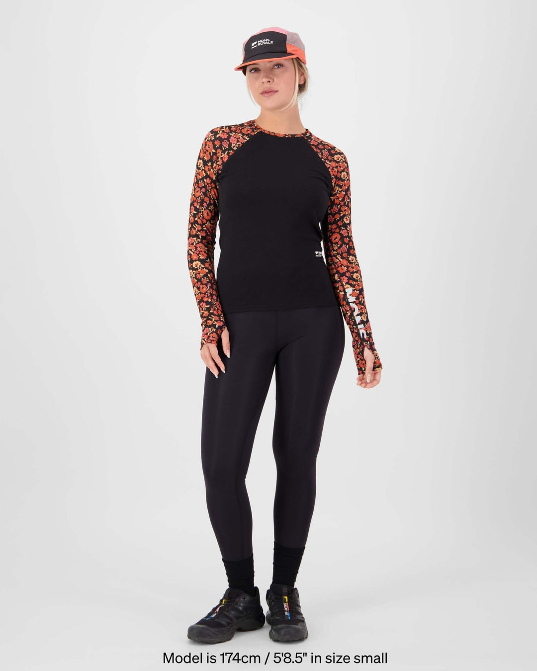 Mons Royale Bella Merino Long Sleeve donna - Ditzy Camo/Black - 3