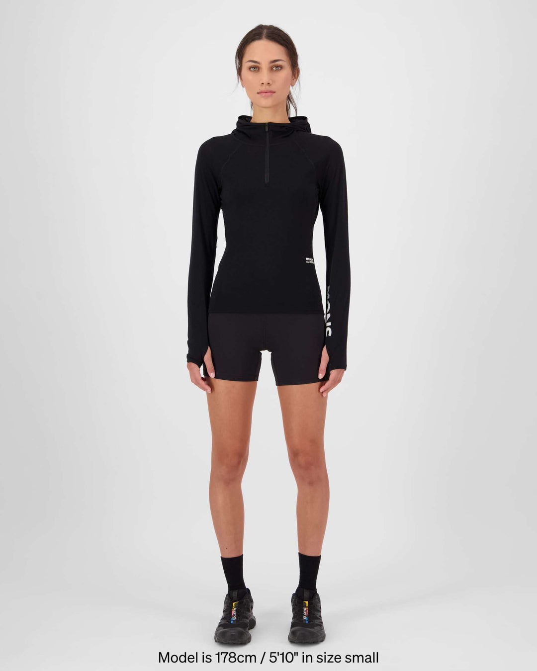Mons Royale Bella Merino Long Sleeve Hood donna - Black - 4
