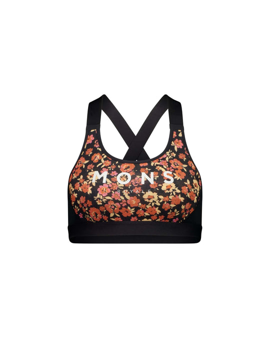 Stella Merino X-Back Bra - Ditzy Camo / Black | Women&