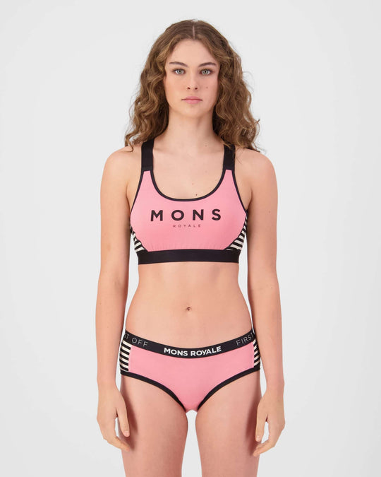 Stella Merino X-Back Bra - Flamingo / MR Stripe | Women&