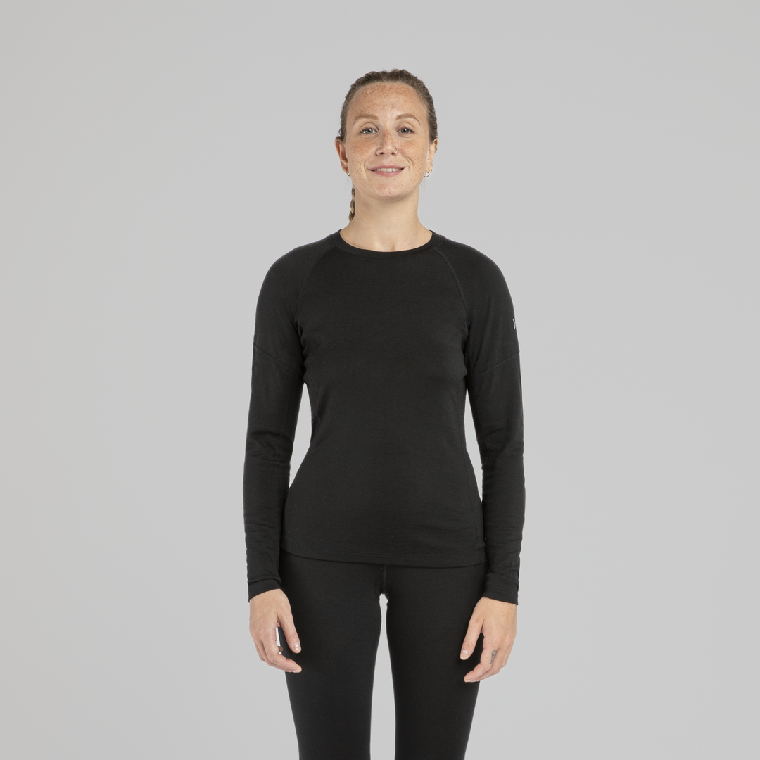 Montura Merino Concept Maglia Woman MMGX01W Black, indossata frontale