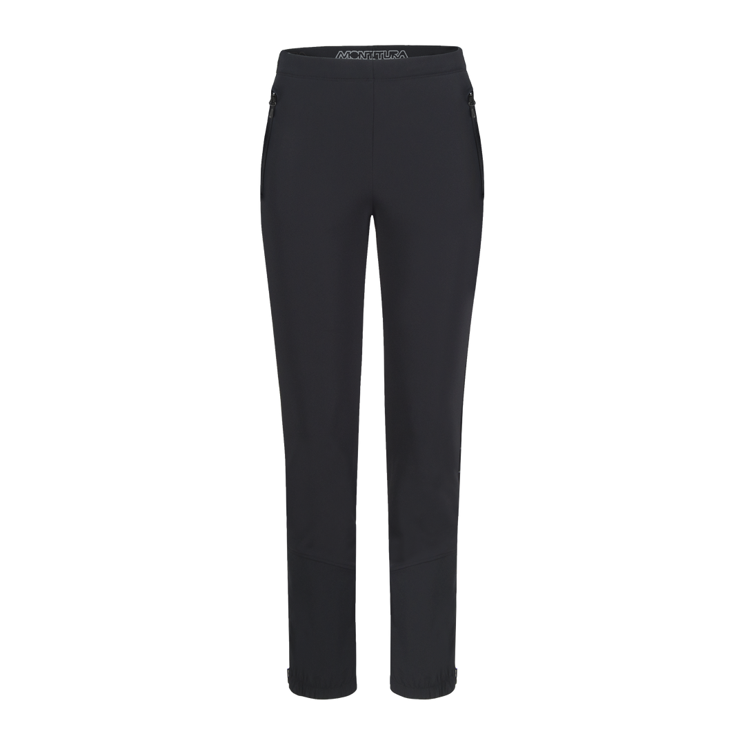 Montura Poison Pants Woman Black, vista frontale con zip nere
