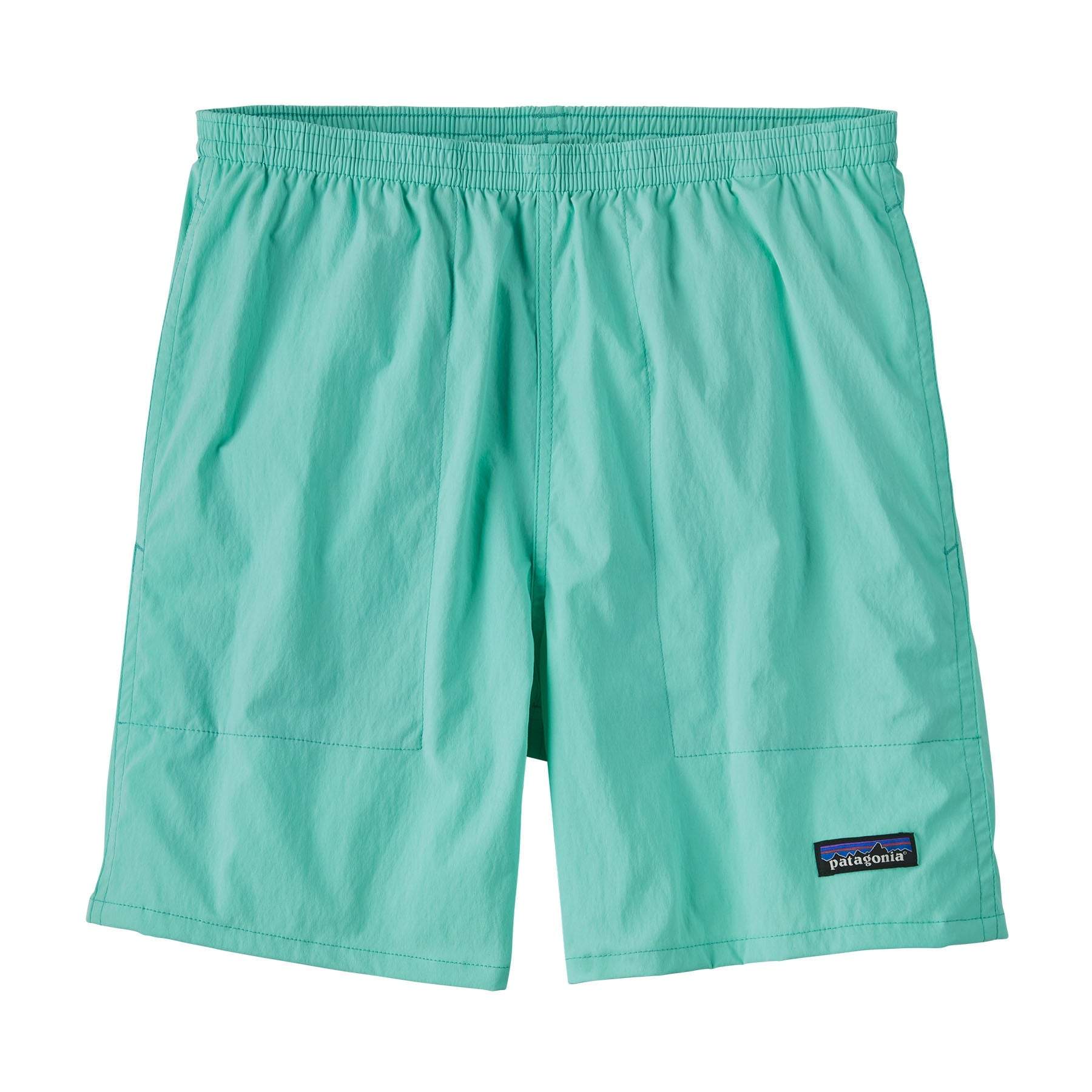 Multifunctional mint green Baggies Lights shorts, made from recycled nylon and elastane, quick-dry fabric, adjustable waistband, 6.5-inch inseam.
