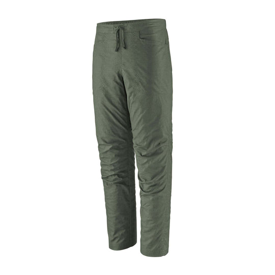 Men's Hampi Rock Pants in green, breathable climbing trousers made from organic hemp, recycled polyester, and elastane, featuring a low-profile waist and straight leg for enhanced movement.