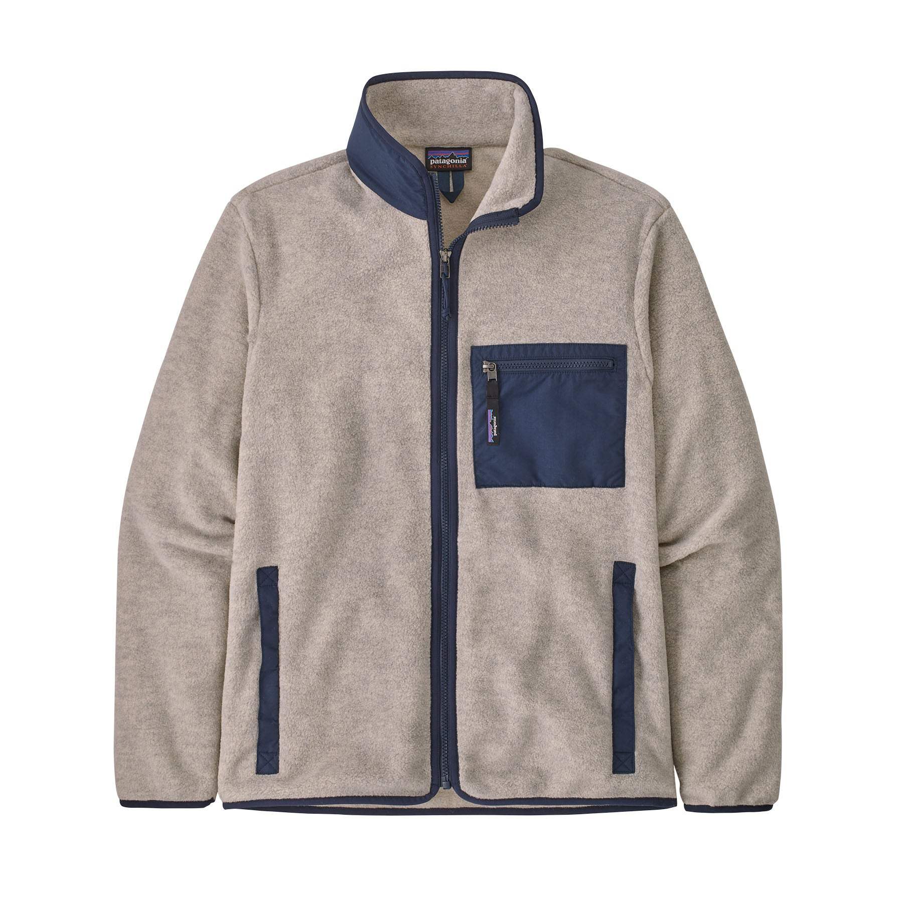 Men's Synch Jkt made from recycled polyester with full zip and pockets, Fair Trade Certified.