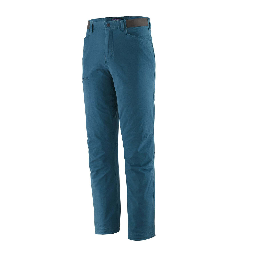 Pantaloni da arrampicata Venga Rock per uomo blu, tessuto elastico cotone organico, comfort e libertà di movimento.