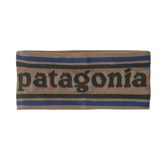 Patagonia Powder Town Headband Park Stripe: Marlow Brown PKML, vista frontale