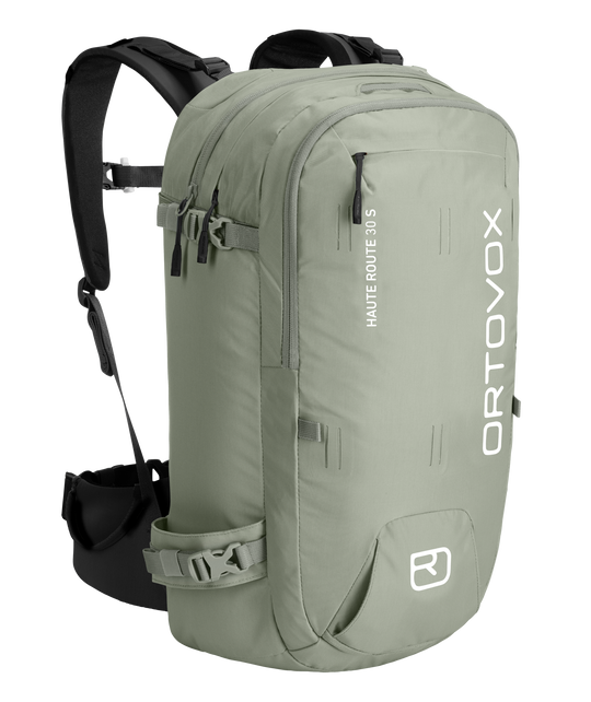 Ortovox Haute Route 30 S Green Sage, vista frontale a tre quarti