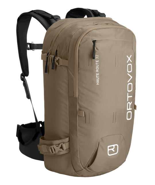 Ortovox Haute Route 32 Dark Linen, vista frontale a tre quarti