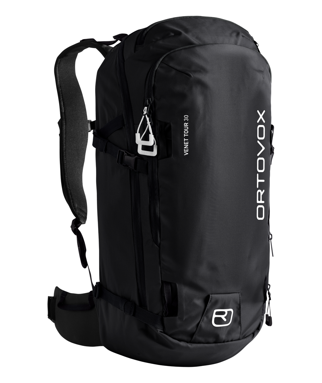 Ortovox Venet Tour 30 Black Raven, vista frontale a tre quarti