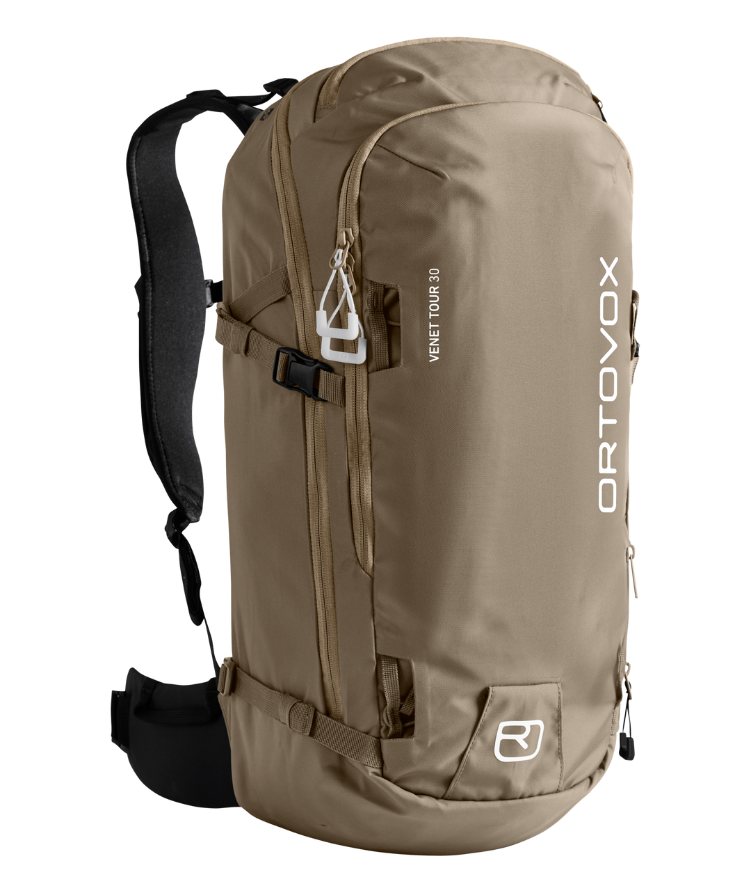 Ortovox Venet Tour 30 Dark Linen, vista frontale a tre quarti