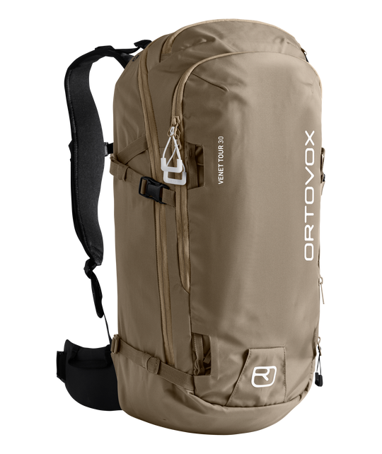 Ortovox Venet Tour 30 Dark Linen, vista frontale a tre quarti