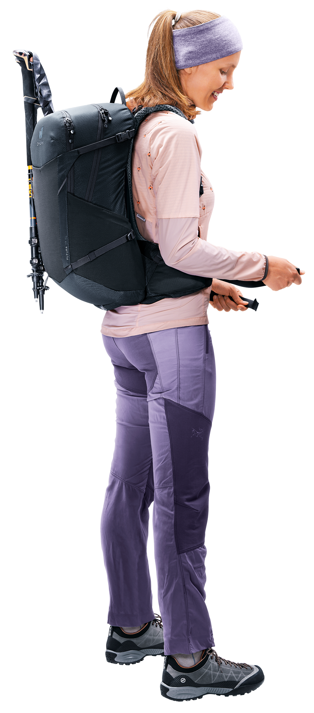Deuter Futura 21 SL Black, indossato laterale