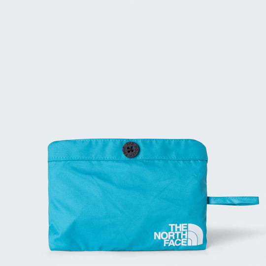 The North Face Sun Stash Hat Summit Navy/River Ice, ripiegato nella propria tasca