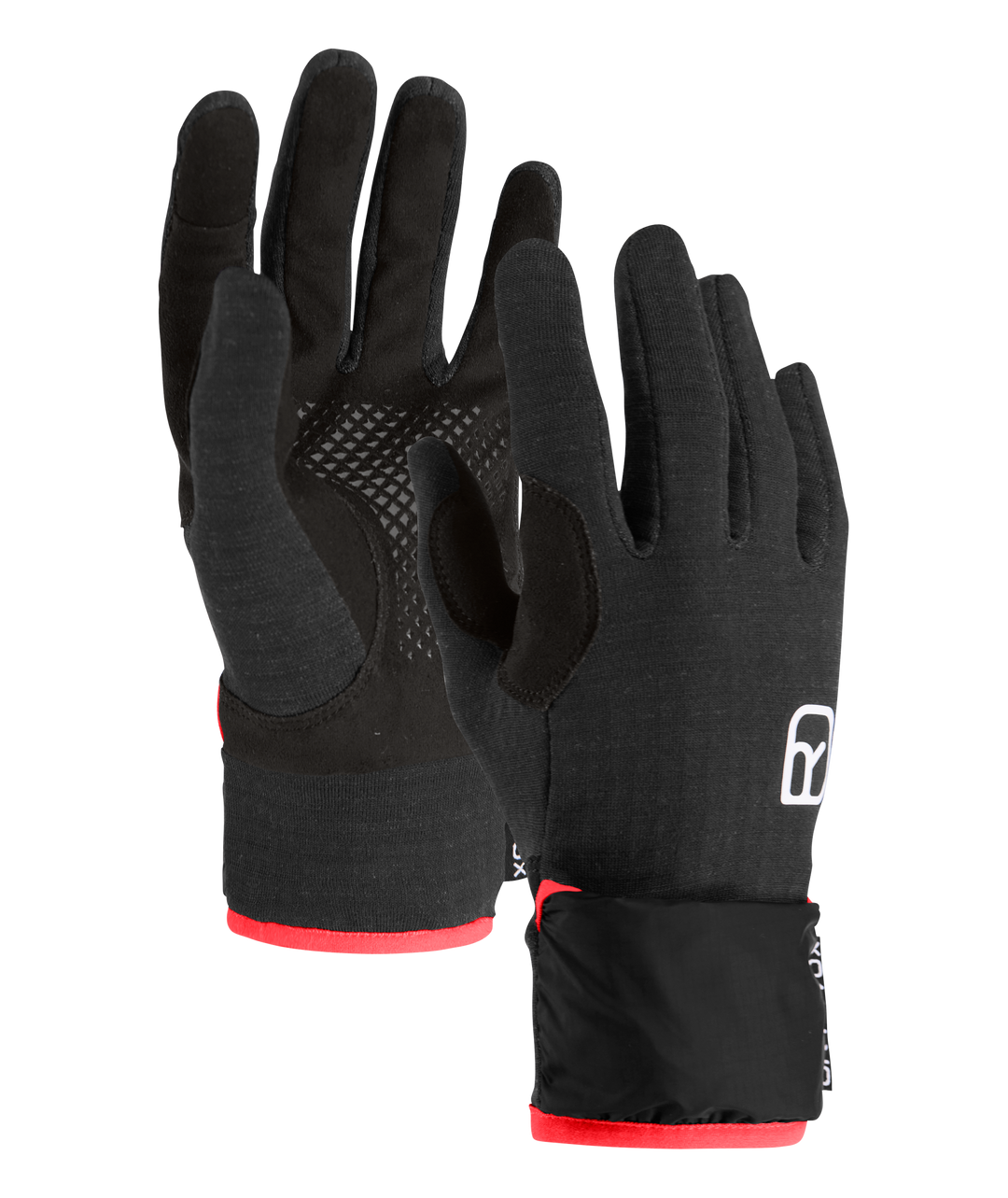Ortovox Fleece Grid Cover Glove W Black Raven - fronte