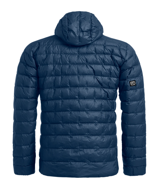 Ortovox Downwool 180 Hooded Jacket M Blue Nunatak: vista posteriore
