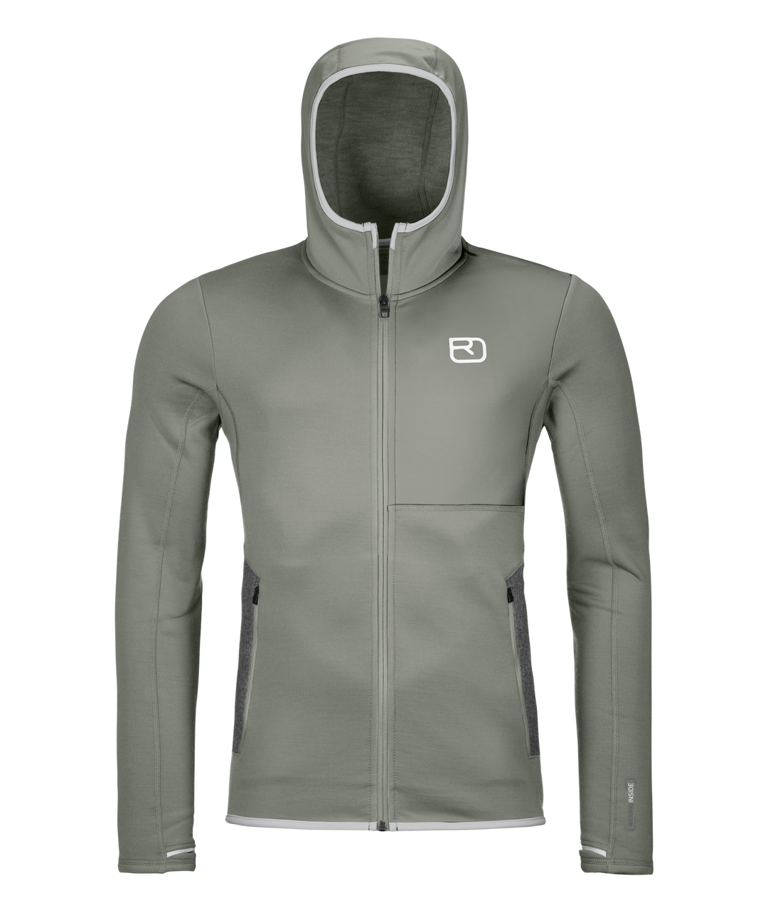 Ortovox Fleece Hoody M Green Sage - fronte