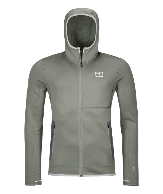 Ortovox Fleece Hoody M Green Sage - fronte