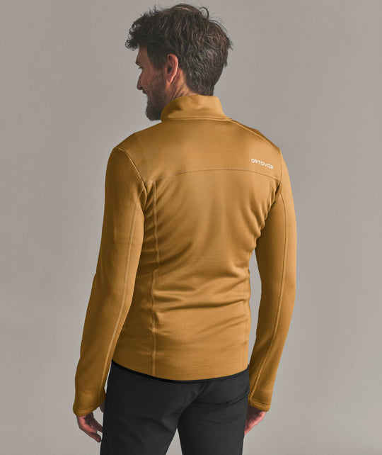 Ortovox Fleece Jacket M Dark Cumin - indossato retro