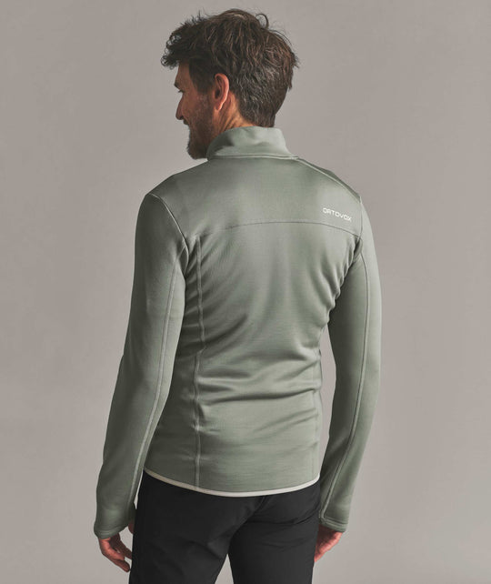 Ortovox Fleece Jacket M Green Sage - indossato retro