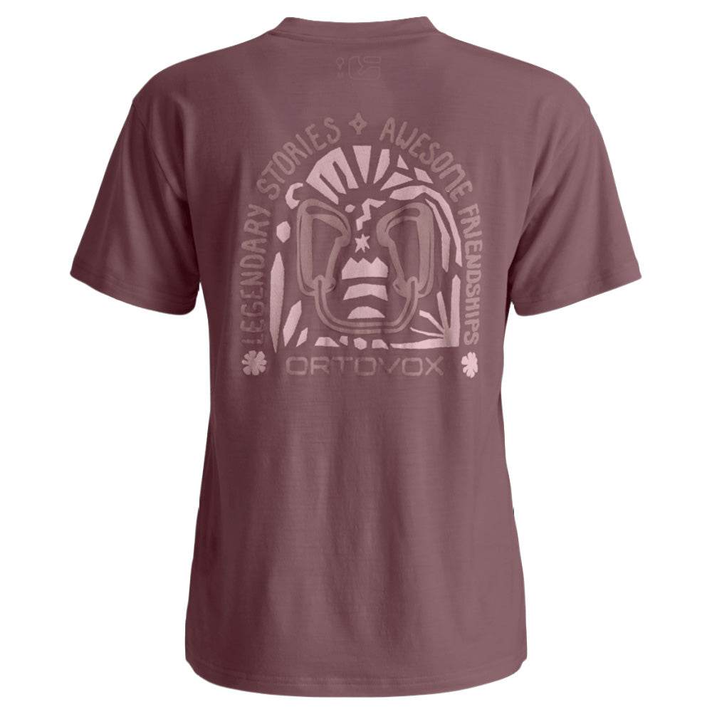 Ortovox 150 Cool Climbing Vibes TS W women's lightweight technical climbing t-shirt with merino wool blend and breathable fabric
