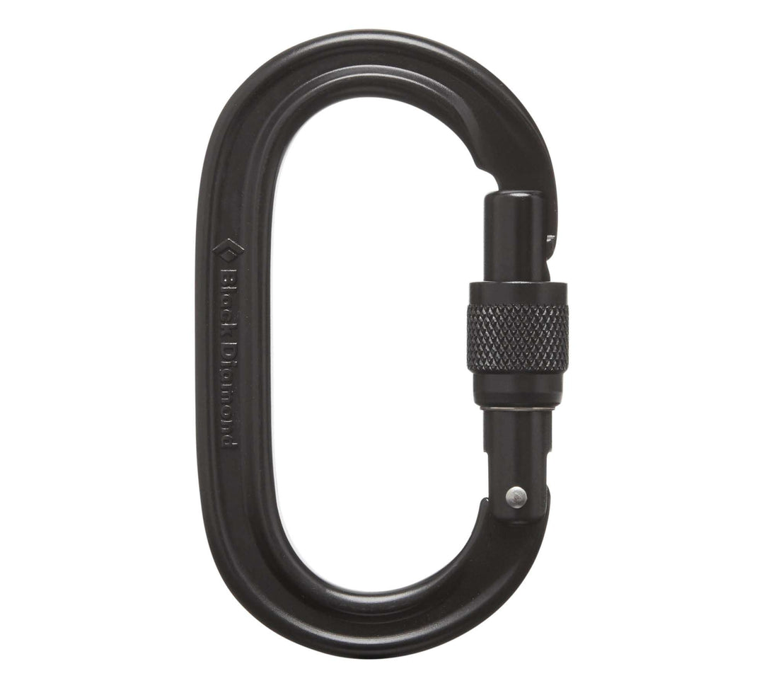 Oval Screwgate Carabiner, Black - Bshop