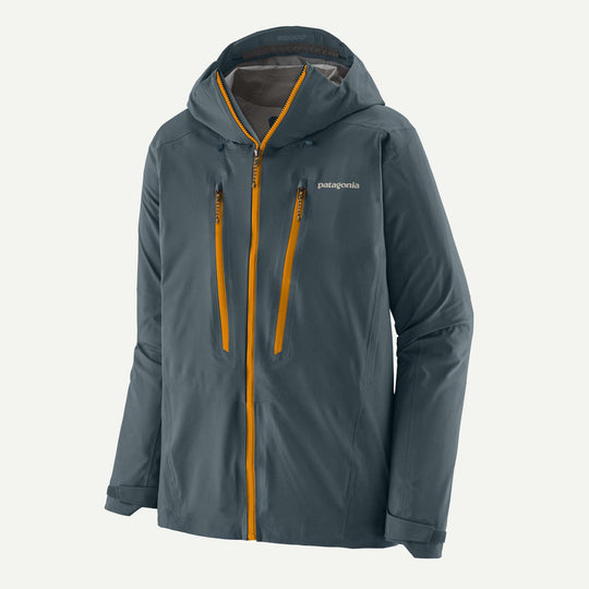 Patagonia Stormstride Jacket Summit Blue: vista frontale di tre quarti