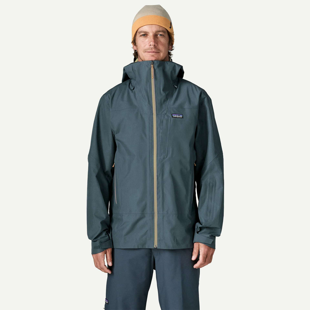 Patagonia Storm Shift Jacket Summit Blue: indossata, vista frontale