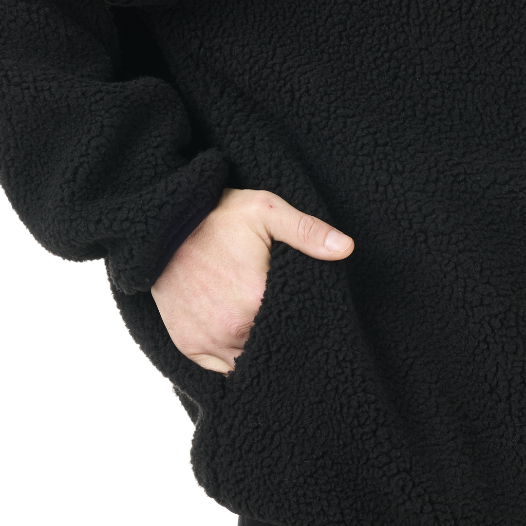 Picture Hafdals Emb Zip Fleece Black – dettaglio