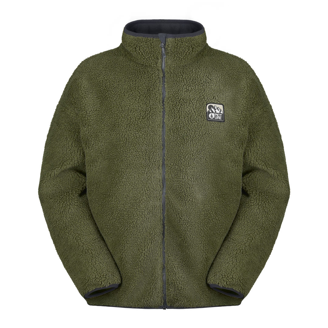 Picture Hafdals Emb Zip Fleece Tobacco – vista frontale