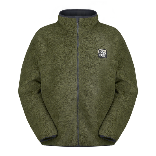 Picture Hafdals Emb Zip Fleece Tobacco – vista frontale