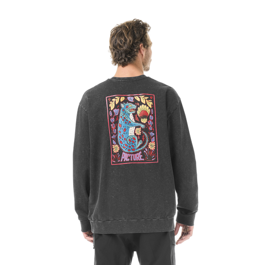 Picture Karo Crew Black Washed – indossato, retro