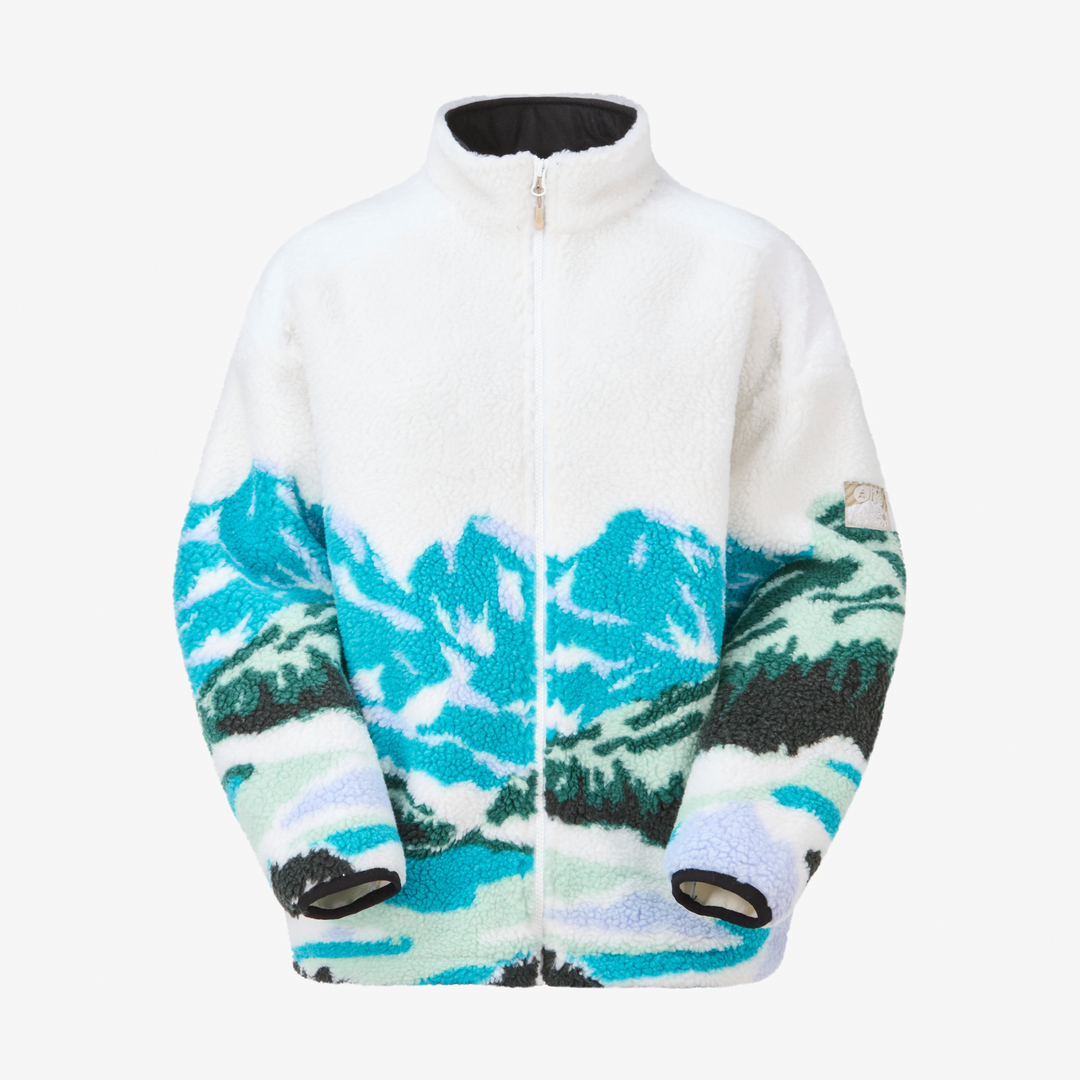 Picture Nyss Zip Fleece Landscape Pure, frontale