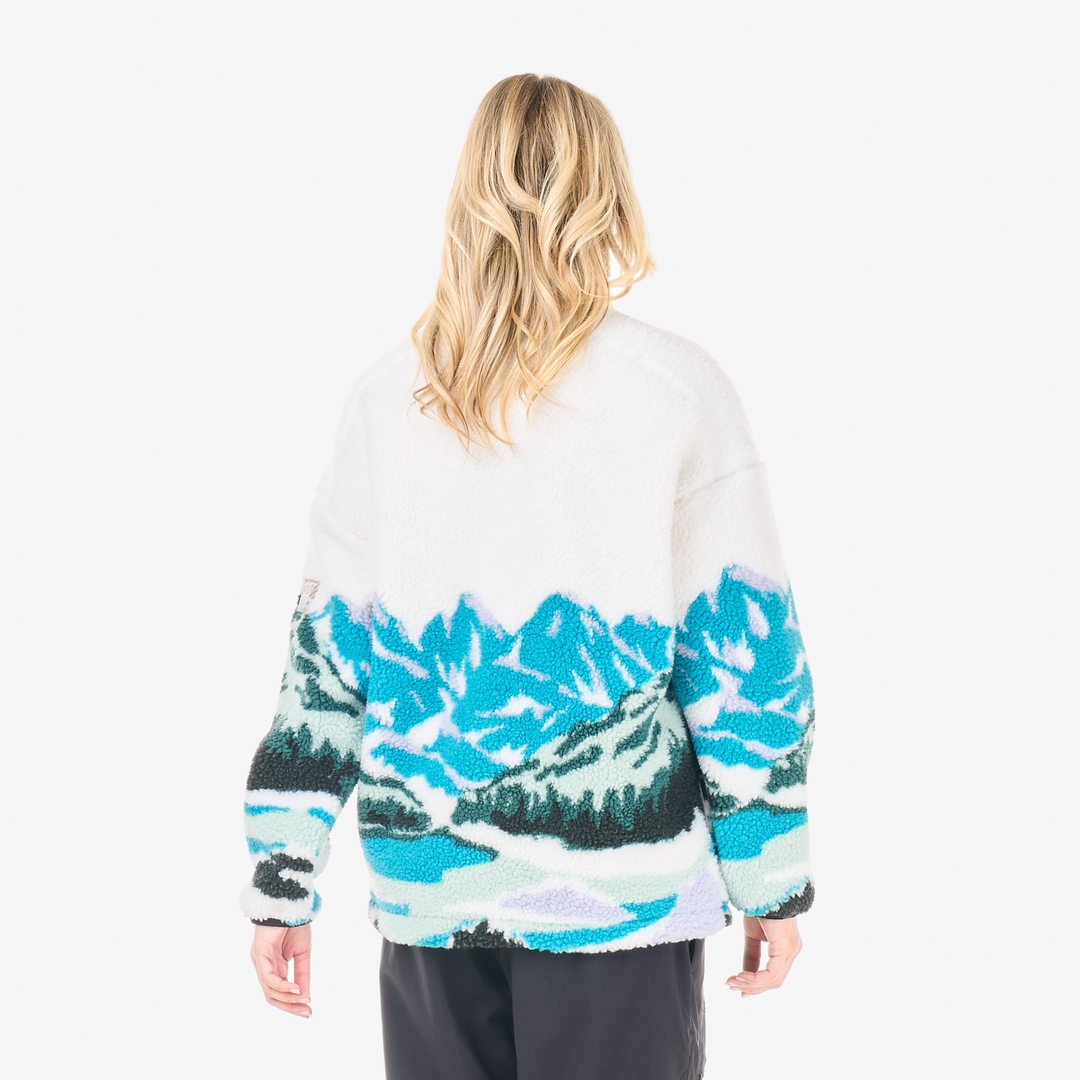 Picture Nyss Zip Fleece Landscape Pure, indossato retro