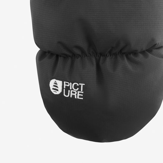 Picture Puffy Mitts Black, dettaglio logo