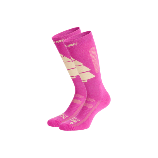 Picture Wooling Ski Socks Beetroot Powder, coppia