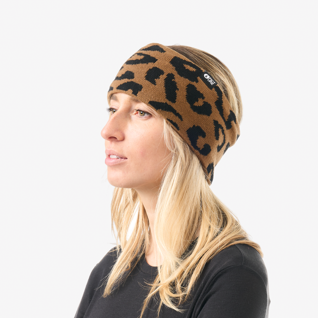 Picture Vitan Headband Wild Spot Print, indossato laterale