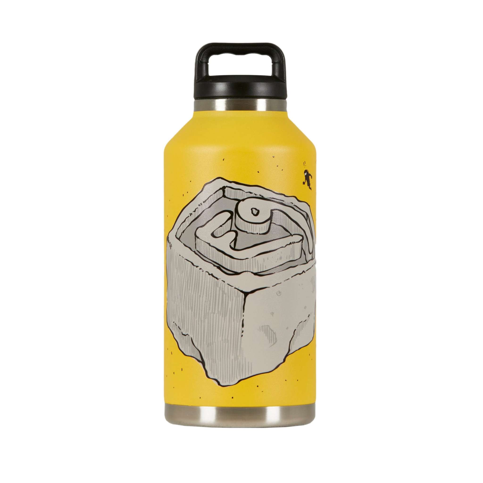Boccione stainless steel thermal bottle with fun E9 design.