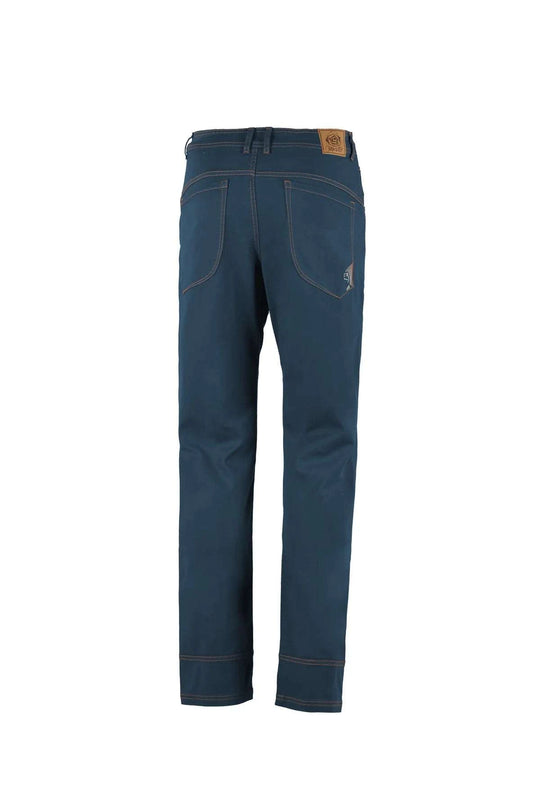 Pantaloni a 5 tasche in cotone biologico con ricamo e etichetta Jacron, vestibilità regolare e produzione italiana
