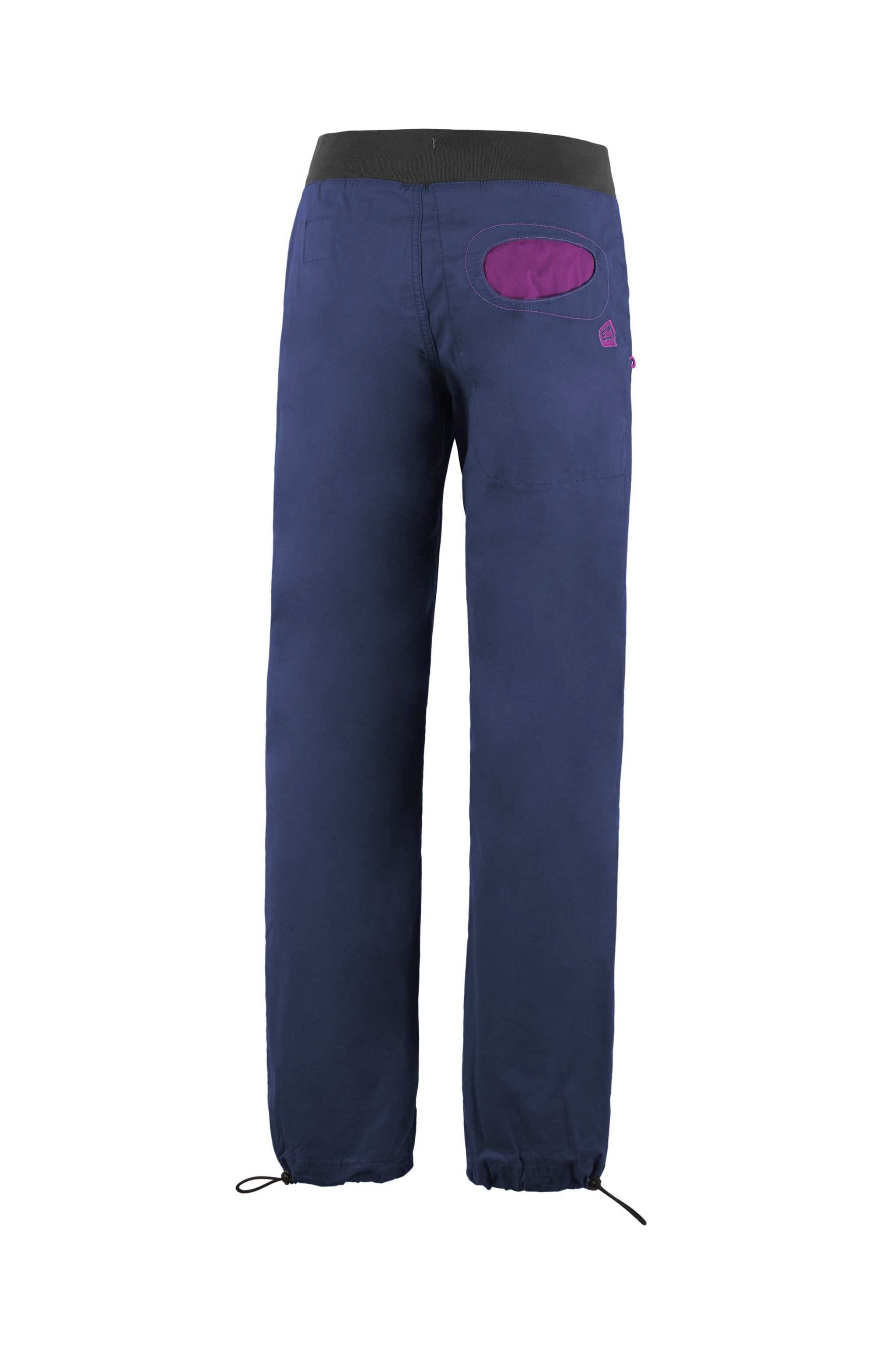 Onda Story slim fit elastic cotton outdoor climbing pants with adjustable waist and leg hems, contrast pockets, and side toothbrush holders