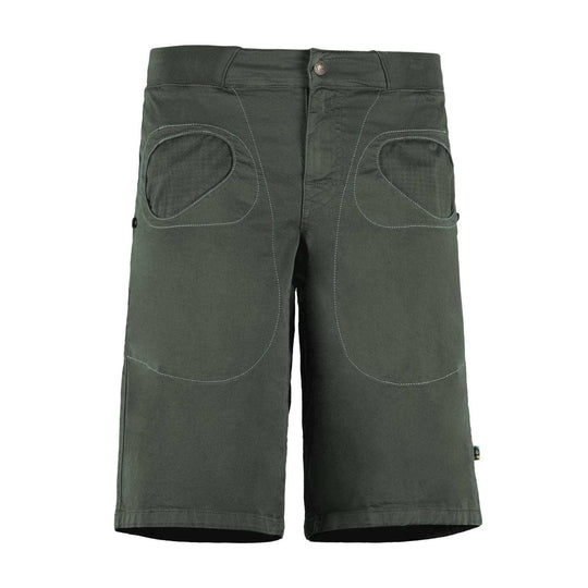 Rondo Short 2.2 urban climbing shorts in stretch organic cotton gabardine with printed fabric pockets and adjustable waistband