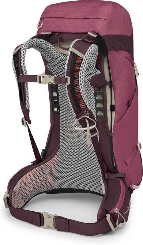 Women's Sirrus 26 backpack with AirSpeed suspension system and rain cover, designed for hiking.