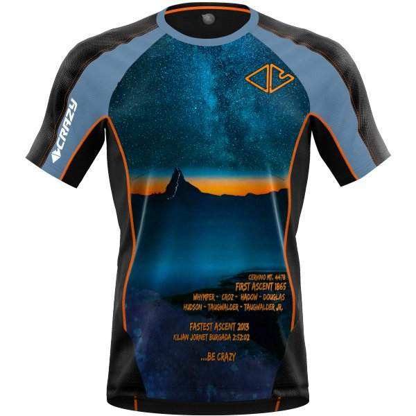 T-Shirt Air elastic breathable trekking shirt with laser-cut holes and reflective inserts