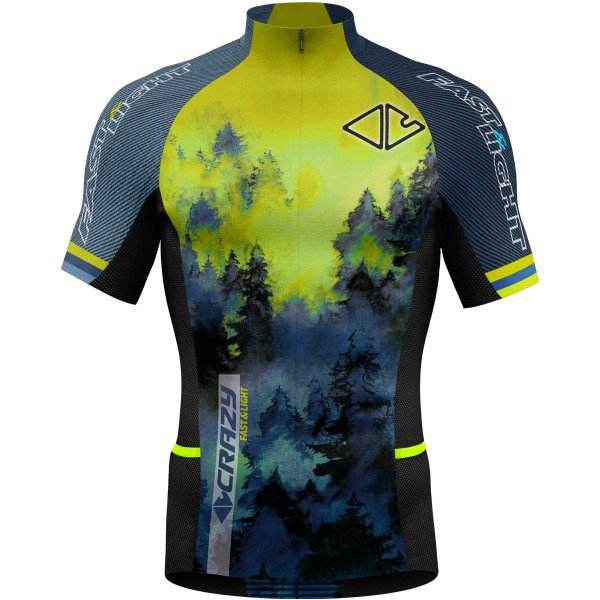 Trail running T-Shirt Flash with long zip and exclusive prints.