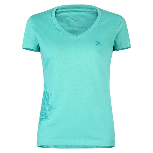 Woman’s cotton T-shirt for climbing and leisure, light and breathable.
