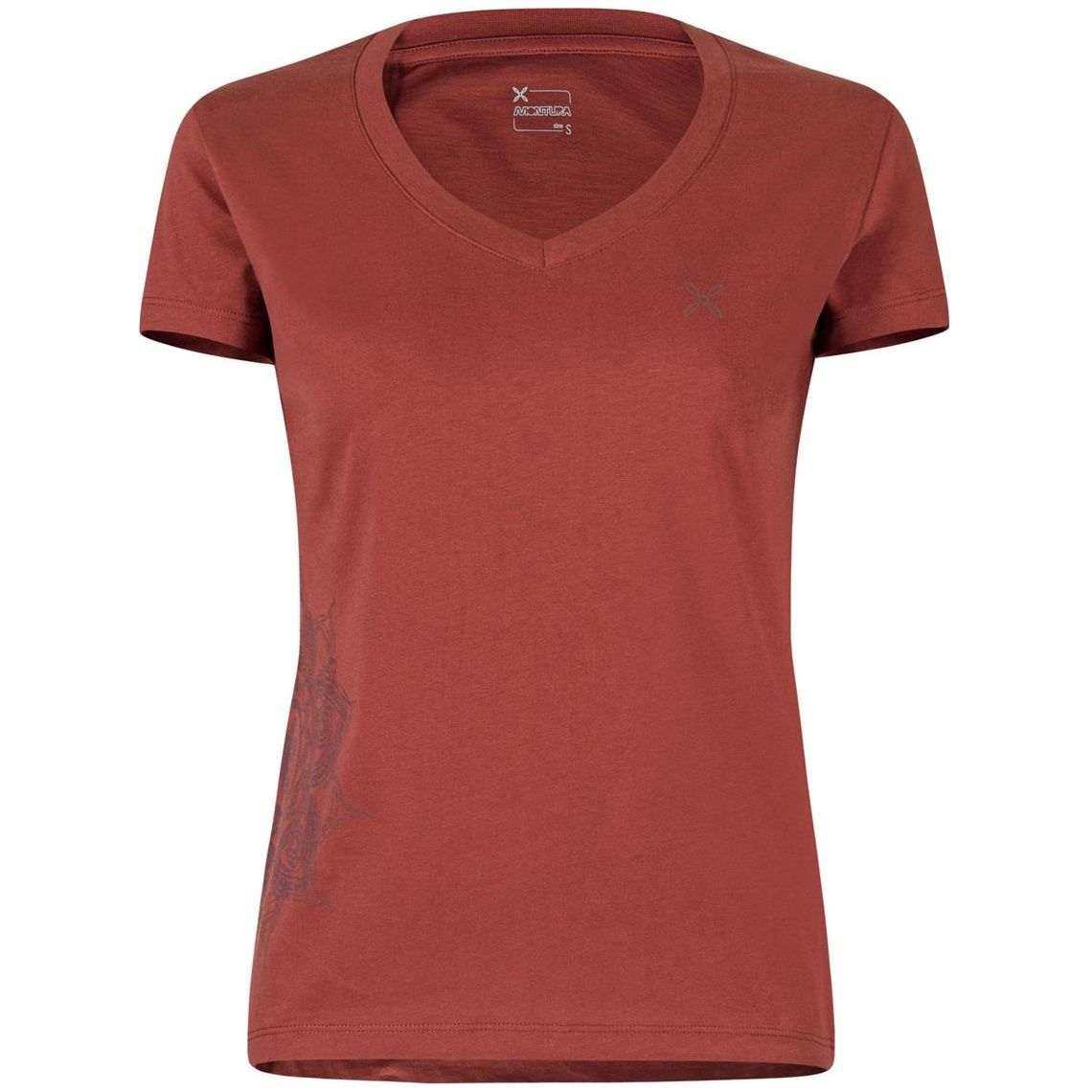 Woman wearing Tali T-Shirt Woman cotton stretch fabric for climbing and outdoor activities