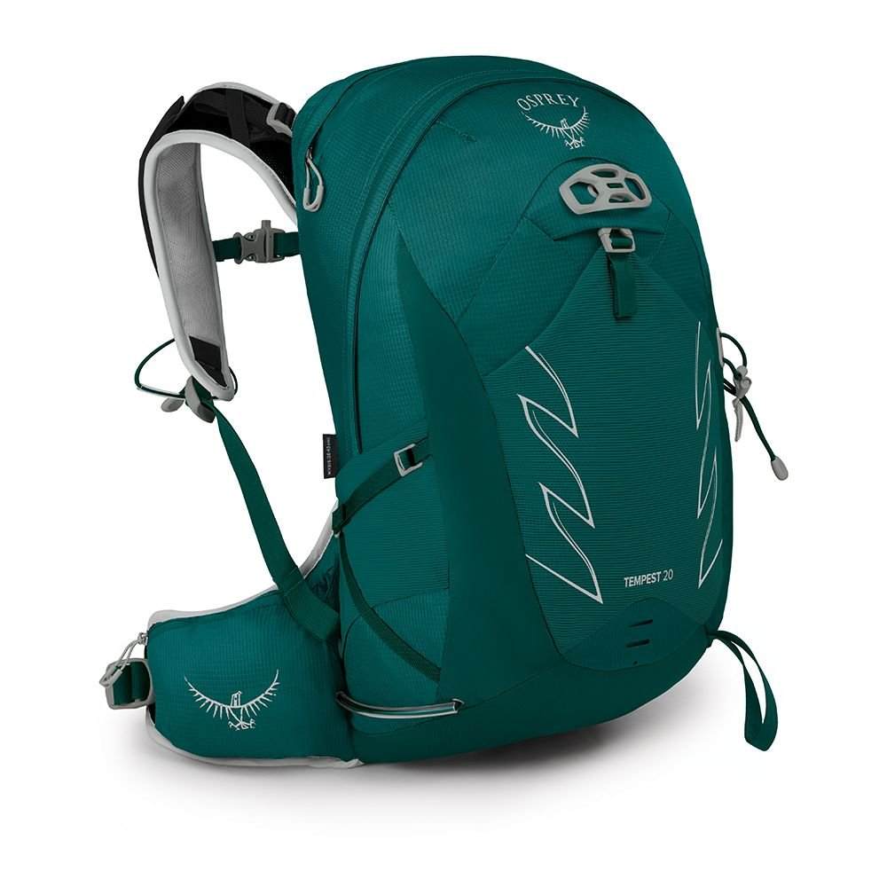 Women's Tempest 20 backpack, versatile for hiking and cycling, with AirScape™ back panel, BioStretch harness, and recycled nylon.